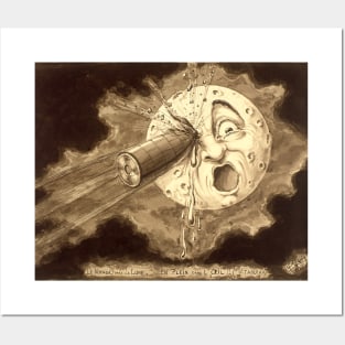 Le Voyage dans la Lune (drawing) by G. Melies Posters and Art